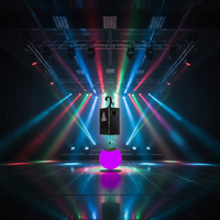 Sphère lumineuse LED cinétique RGB DMX512, matrice de lumière, solaire, IP65, étanche, avec batterie rechargeable pour jardin extérieur