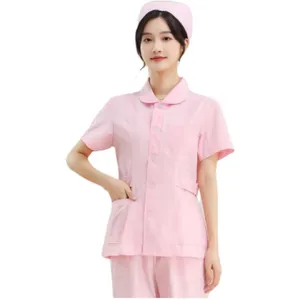 Uniforme da infermiera a maniche corte con tuta tascabile uniforme da clinica per infermiere
