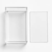 Boîte de rangement pour tuiles de mahjong en acrylique transparent, durable, écologique, de style américain moderne et luxueux, 160 pièces