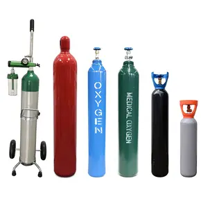 Bombola di gas in acciaio senza saldatura ossigeno/co2/argon 40l 50l per uso industriale