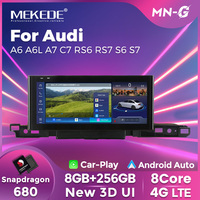 Autoradio Mekede Qualcomm Snapdragon 680 pour Audi A6 A6L A7 C7 RS6 RS7 S6 DSP, Car-play sans fil, 8 Go 256 Go, écran IPS