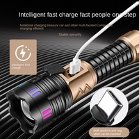 Lampe torche YesFire rechargeable par USB, étanche IP65, zoomable, en alliage d'aluminium, super lumineuse, laser blanc, pour patrouille extérieure, longue portée 500m
