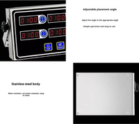 Minuteur de cuisine numérique en acier inoxydable résistant à l'huile, 18 canaux, affichage LED, tension universelle, 99 heures max. pour la restauration rapide