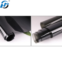 Stiker kaca PET Film warna jendela hitam Premium dengan VLT 5%-75% penahan matahari antigores bentuk rol Foil pelindung UV matahari