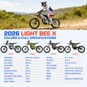 Ready to Ship 2026 Light X Dirt Bike <b>72V</b> 35Ah 10kW 80km/h US UK AU Warehouse Fast DDP Shipping Motorcycle - Product Image 3