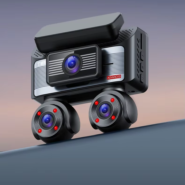4-lens HD Dash Camera 4K Driving Recorder Build-in WiFi and GPS Night Vision 360-degree Panoramic