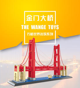 6210 World Structure Landmark San Francisco Golden Gate Bridge MOC Juego de bloques de ladrillos Bloques de construcción para niños Juguete de construcción - Product Image 3