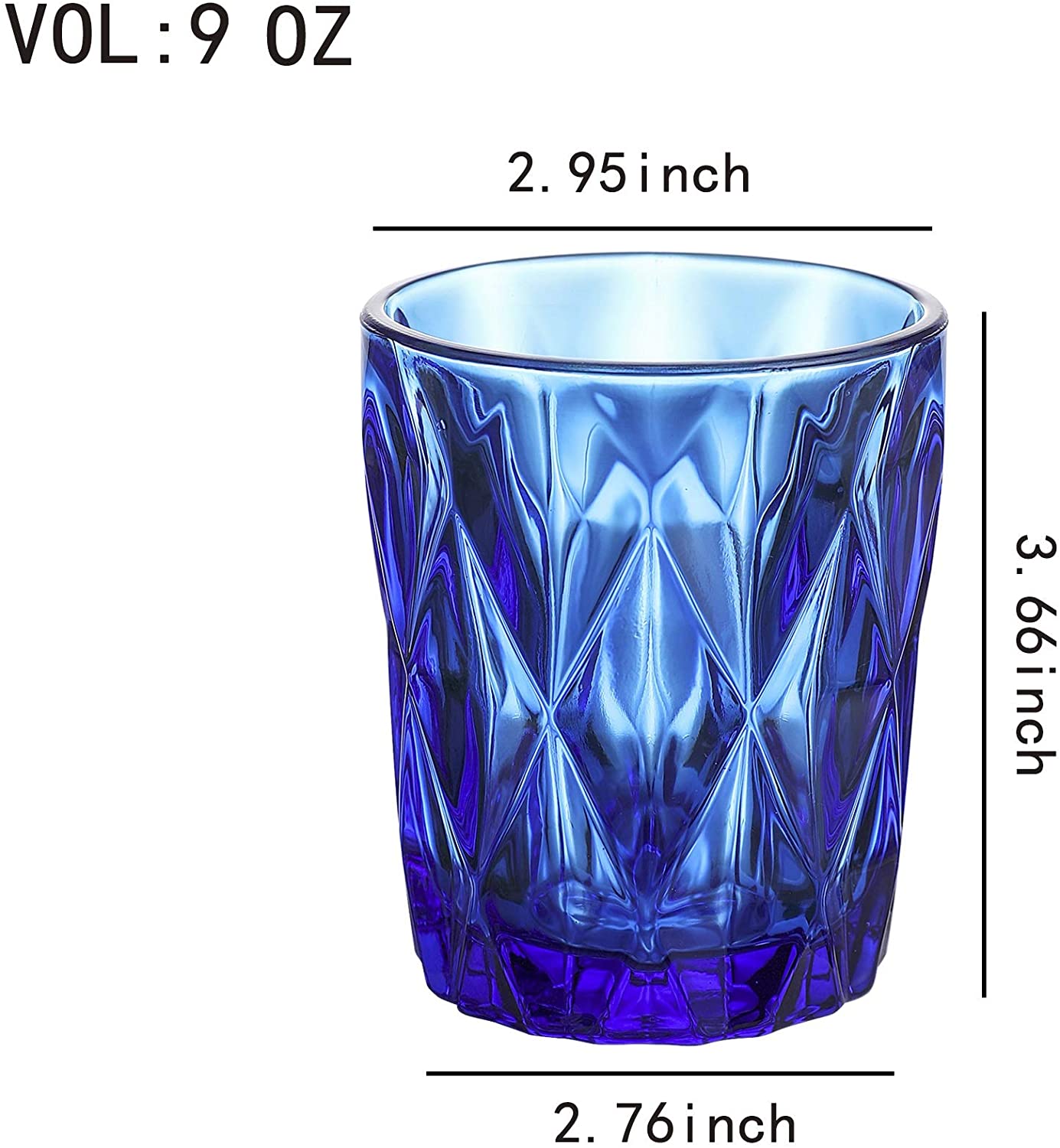London England Cobalt Blue Frosted Shot Glass