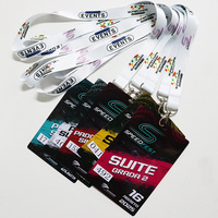 Badges événementiels personnalisés Kofei en polyester durable et écologique avec trou perforé, carte d'identité VIP avec cordon