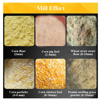 Moteur électrique Diesel, maïs, riz, écorce, maïs, grains de broyage, broyeur d'aliments pour animaux de porc, broyeur, marteau