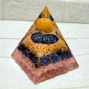 Zodiac Cancer Orgone Pyramid Energy Generator and Chakra Healing Protection for Meditation and Chakra Stone Integration orgonite - Product Image 1