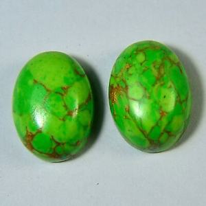 Turquesa Verde Ovalada Sintética de Laboratorio Grado AAA 12x16 mm Cabujón con Juego de Color y Fuego para Joyería Precio al por Mayor - Product Image 4