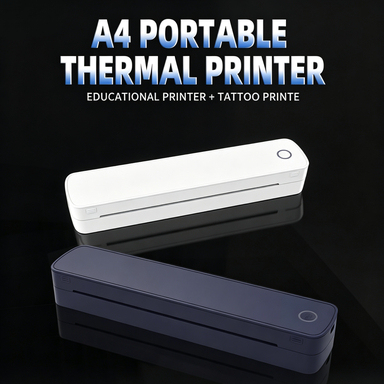 Portable A4 Direct Thermal Printer Wireless BT Inkless Tattoo Stencil Mobile Document Printer for Student Office Travel