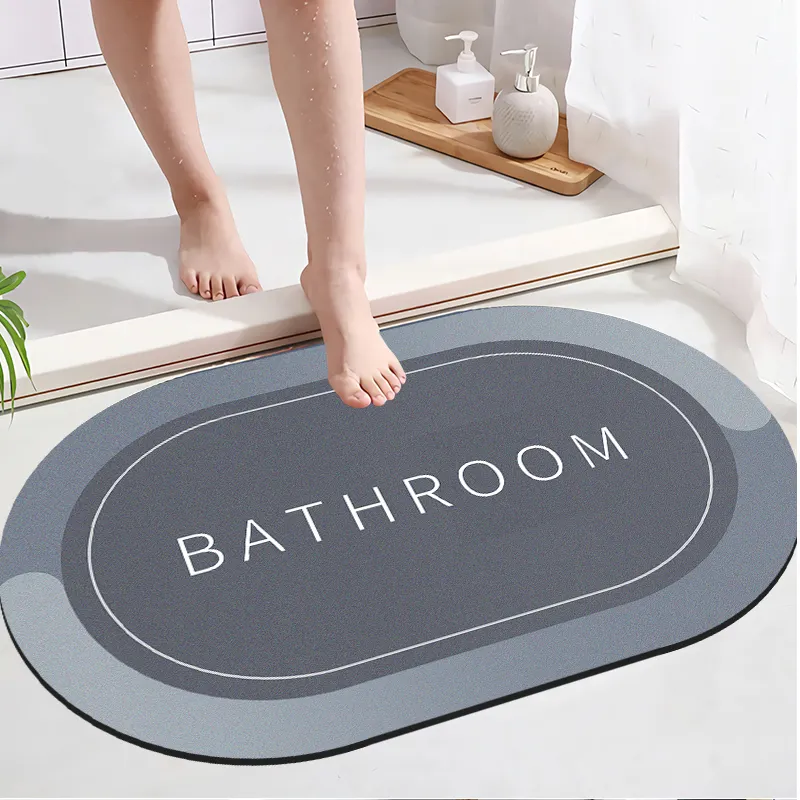 Neues Design Diatomeen schlamm Boden matte Bade matte Wasser absorbieren der Teppich Diatomeen schlamm Fuß teppich Badezimmer Boden matte