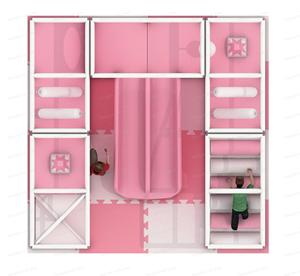 Personnalisable princesse fille Soft Play Naught Castle intérieur/extérieur équipement de terrain de jeu modulaire pour les fêtes d'enfants location d'événement - Product Image 4