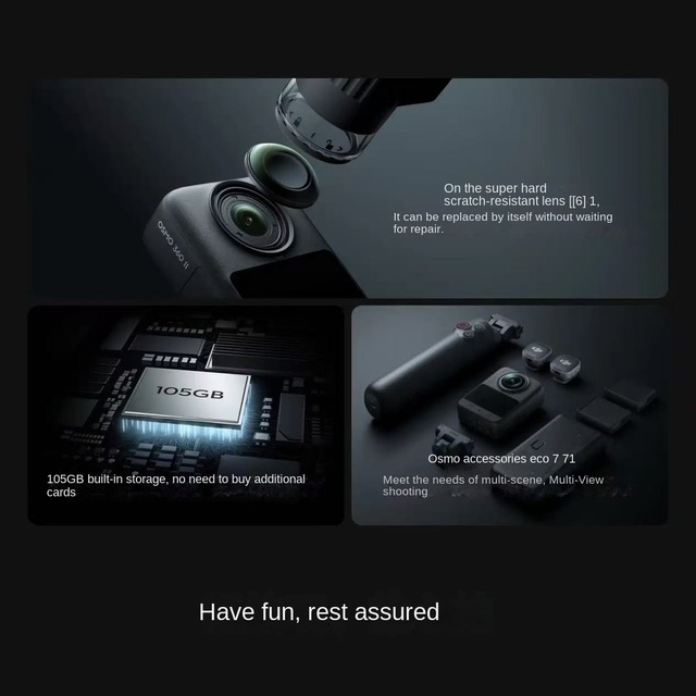For Osmo 360 Gen 2 8K Panoramic Action Camera Built-in Storage TF Card Image Stabilization Compact Handheld Travel Vlogging