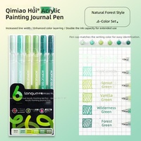 Collection de stylos gel Sanrio, boîte mystère de papeterie avec des dessins animés mignons et aléatoires, ensemble de stylos pour enfants, anniversaire, 6 couleurs, plastique, 1,0 mm, stylos pour journal