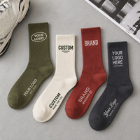 Chaussettes de sport confortables avec logo personnalisé, chaussettes à coussinets pour la salle de sport, les exercices et les activités quotidiennes