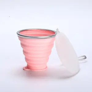 hot selling lifestyle products outdoor silicone folding cup portable travel mouthwash cup