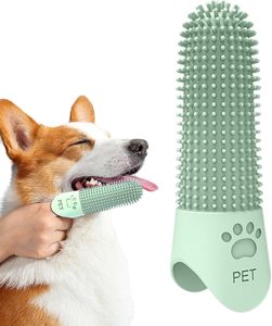 360 Degree Dog Cats Finger Toothbrush Food-Grade Silicone <b>Cleaning</b> Brush Soft Dental Care Pet Fingers <b>Teeth</b> <b>Cleaning</b> <b>Tool</b> - Product Image 5