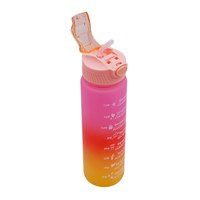 Fitness Sport Coloré Gym Gallon Tritan SK Sans BPA En Plastique Protéine Air Motivation Bouteille D'eau avec marqueur de temps