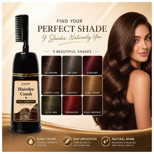 Shampoo Colorante 3 in 1 Easy Comb, Copertura Permanente dei <span class=keywords><strong>Capelli</strong></span> Grigi, Marrone Dorato Chiaro, Unisex OEM per Donne e Uomini - Product Image 6