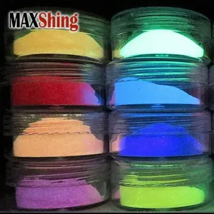 Pigment phosphorescent phosphorescent coloré, couleur néon, scintillant dans la nuit, poudre à pigments phosphorescents