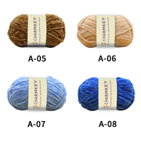 Fil Velours en Gros 100g pour Crochet, Fil Épais de Chenille Velours pour Tricot à la Main