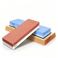 Práctica piedra de afilar de doble cara para el hogar, para afilar cuchillos de acero inoxidable y utensilios de cocina de acero al carbono.