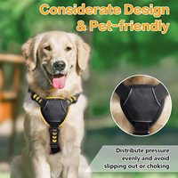 Harnais anti-fuite pour chien, harnais rembourré doux pour animaux de compagnie, gilet réfléchissant réglable sans traction avec poignée de levage et Lesh