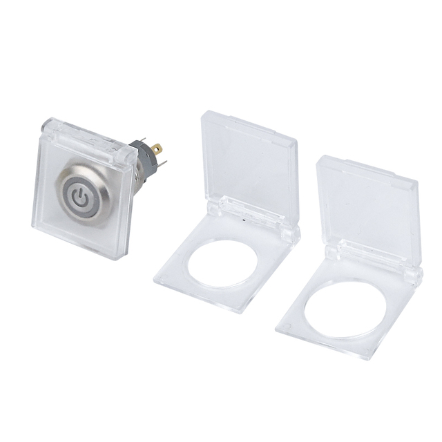 Factory Sales 16mm 19mm 22mm Mounting Panel Push Button Switch Protective Cover White Waterproof Protective Plastic Cover Cap