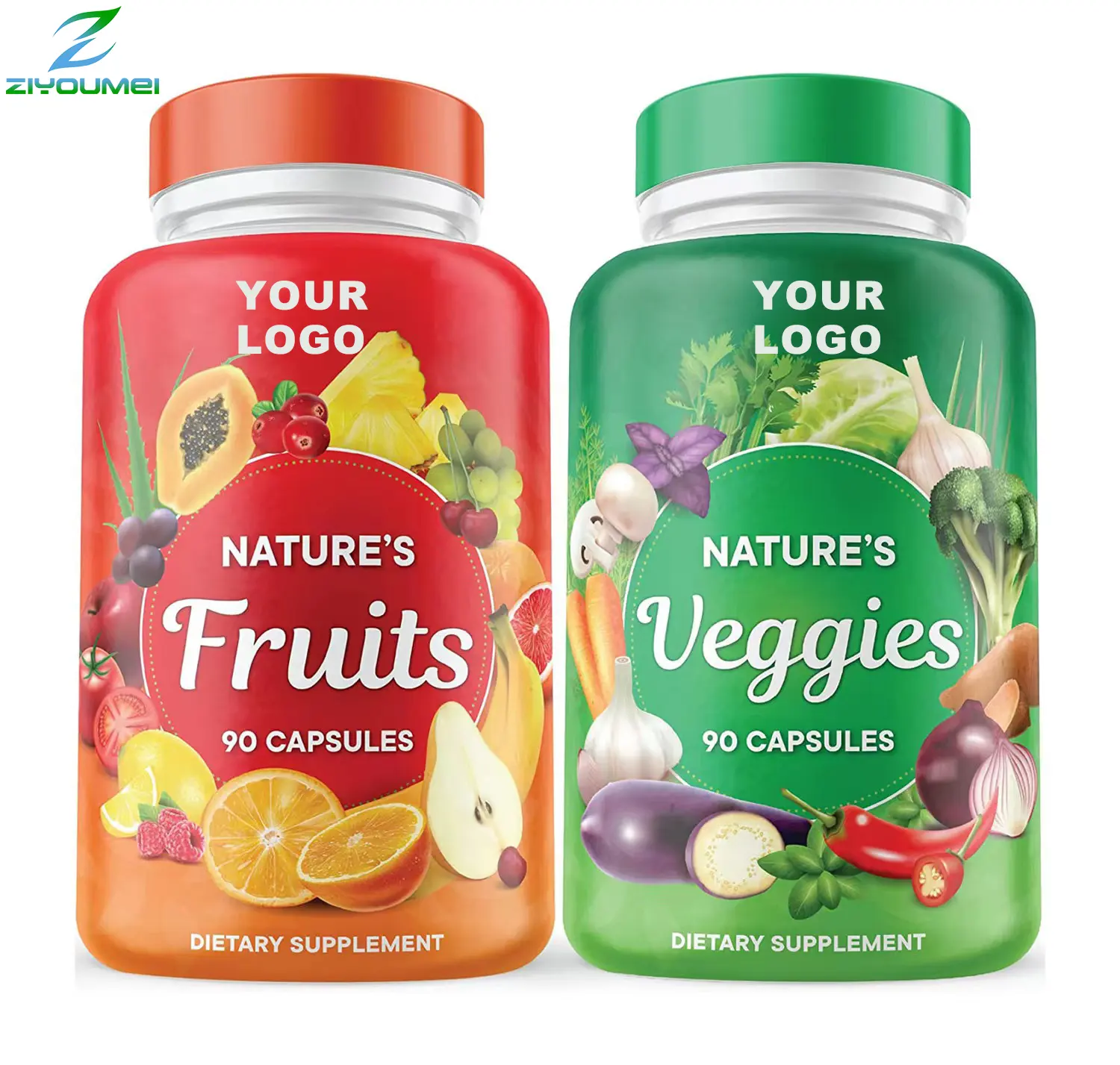 Suministro de alimentos integrales Grúa portátil Limpiador comestible Suplemento Purificador Frutas y verduras Cápsulas vegetales Berry Super Green