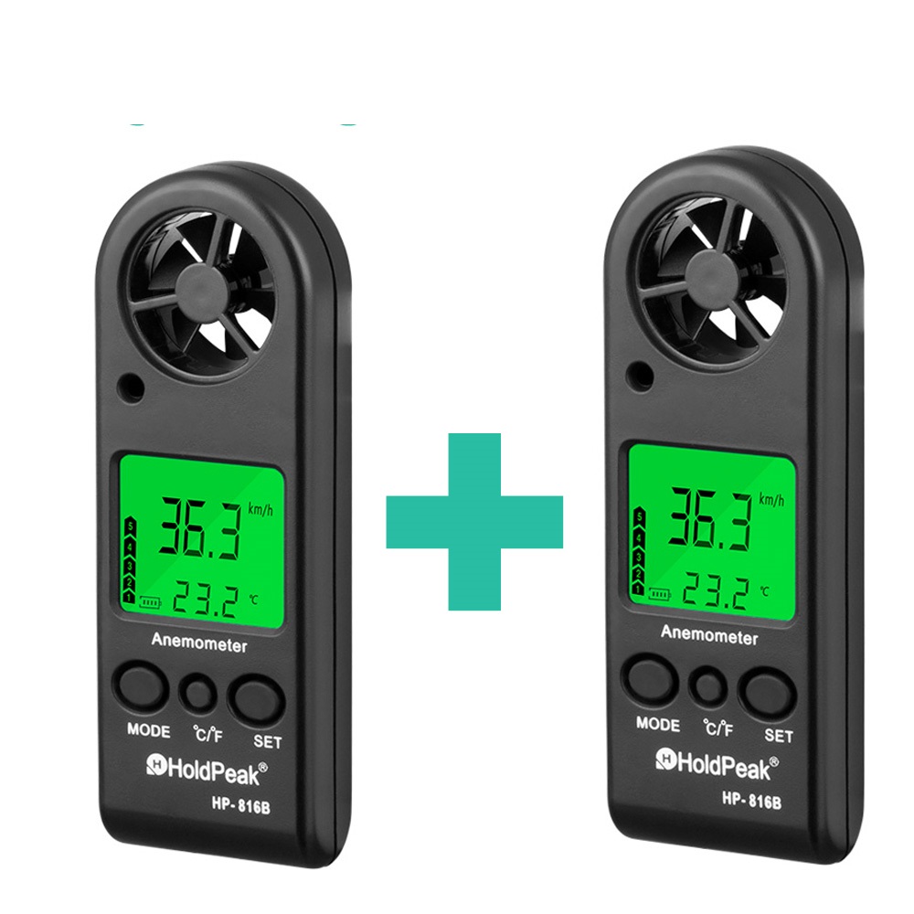 HP-816B цифровой анемометр, измеритель скорости ветра 0,3-30 м/с, измерение температуры ветра, ЖК-дисплей с подсветкой