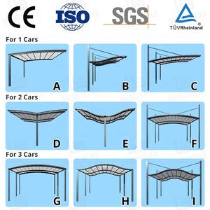 3x5m 4x6m Toit en polycarbonate anti-écrasement Parking Carport personnalisé Deux <span class=keywords><strong>voitures</strong></span> Protection UV <span class=keywords><strong>Garage</strong></span> en aluminium Double Carports - Product Image 4