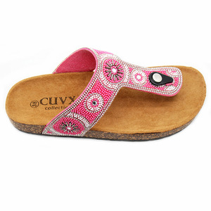 High-quality <b>Summer</b> Casual Slip-on Outdoor Wear-resistant Anti-slip Slip-on Wholesale Women's Rhinestone <b>slippers</b> and Sandals - Product Image 5