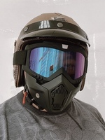 Casque de moto rétro unique en cuir PU vintage avec ABS Cruiser Classic 3/4 demi-visage