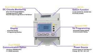 Acrel DJSF1352-RN DC Metre Dijital Enerji DC Güç İzleme Ölçer Hall Sensörü Girişli LCD Elektrik Sayacı Uzun Ömürlü CE UL IEC - Product Image 3