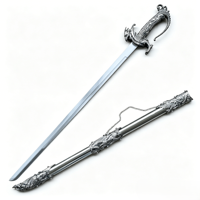 Épée décorative populaire de 94 cm et 1,1 kg avec motif de dragon oriental, disponible avec fourreau noir et argenté pour collection de cosplay