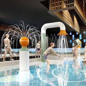 Mini glissières en fibre de verre de conception d'équipement de parc <span class=keywords><strong>aquatique</strong></span> fait sur commande pour le Waterboom d'intérieur de <span class=keywords><strong>centre</strong></span> <span class=keywords><strong>aquatique</strong></span> d'enfants - Product Image 6