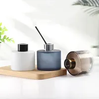 100ml 200ml Rond Givré Reed Diffuseur Bouteille En Verre Aroma Diffuseur Bouteille