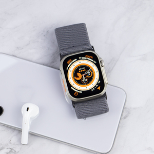 Bracelet de montre large en nylon pour Apple Watch Ultra Band 49 45mm 38 42mm Bracelet tressé réglable <span class=keywords><strong>Iwacth</strong></span> Series 8 7 6 5 SE Accessoires - Product Image 5