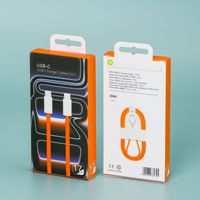 Câble de charge rapide mobile pour iPhone 17, câble de données orange, vente en gros à bas prix