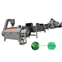 Ligne complète de lavage et de recyclage des flocons de PET, machine de tri, de broyage, de lavage et de séchage des bouteilles en plastique usagées
