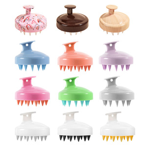 Scalp Massage Hair <b>Brush</b> Silicone Massager For <b>Shampooing</b> And Exfoliating With Soft Bristles For Hair Care - Product Image 5