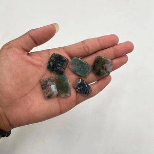 Piedras Preciosas Sueltas de Ágata Musgosa Verde Natural, Cabujón Completamente Pulido, Cristal Curativo para Joyería y Colección - Product Image 2