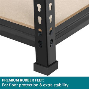 5 couches 600 800 livres entrepôt noir 200kg étagère sans boulon Garage stockage rayonnage Z faisceau sans boulon étagères - Product Image 2