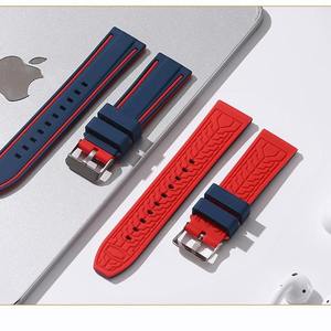 Factory Wholesale Silicone Watch <b>Straps</b> for 20mm 22mm 24mm 26mm Watch Replacement Quick Release Watch Band - Product Image 1