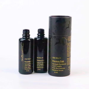 Boîtes artisanales recyclables OEM ODM pour flacons d'huiles essentielles et de parfums, emballage cylindrique cosmétique avec estampage UV or - Product Image 1