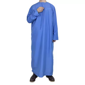 Jubbah Thobe Homme Manches Longues Abaya Emirati Thobe pour Homme Caftan Musulman Arabie Saoudite <span class=keywords><strong>Djellaba</strong></span> Islam Vêtements Robe de Prière Afghan - Product Image 4