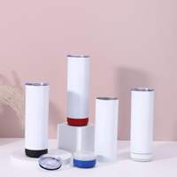 20oz Sublimation Straight Blue Tooth Music Speaker Blanks Tumbler Outdoor Mug Speaker